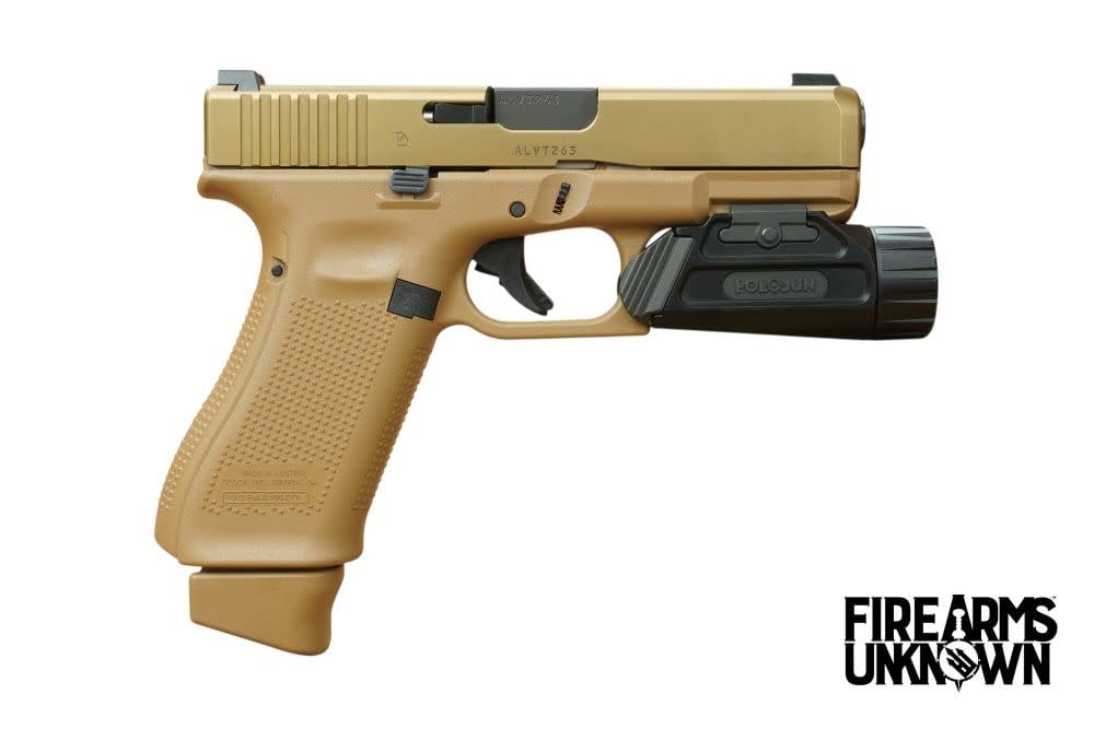 Glock 19X V, 9mm, 4", COY, (2) 19RD (1) 17RD, Pistol W/ Holosun P. ID 1000 Lumen Light