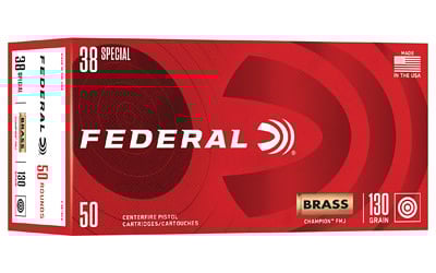 Federal, Champion, 38 Special, 130 Grain, Full Metal Jacket, 50RD Box