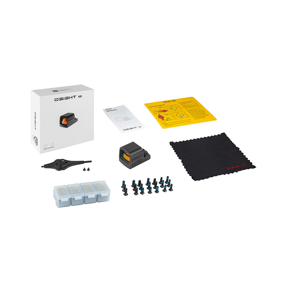 Osight SE 6 MOA Enclosed Optic with RMSc Footprint Red Circle Dot Black
