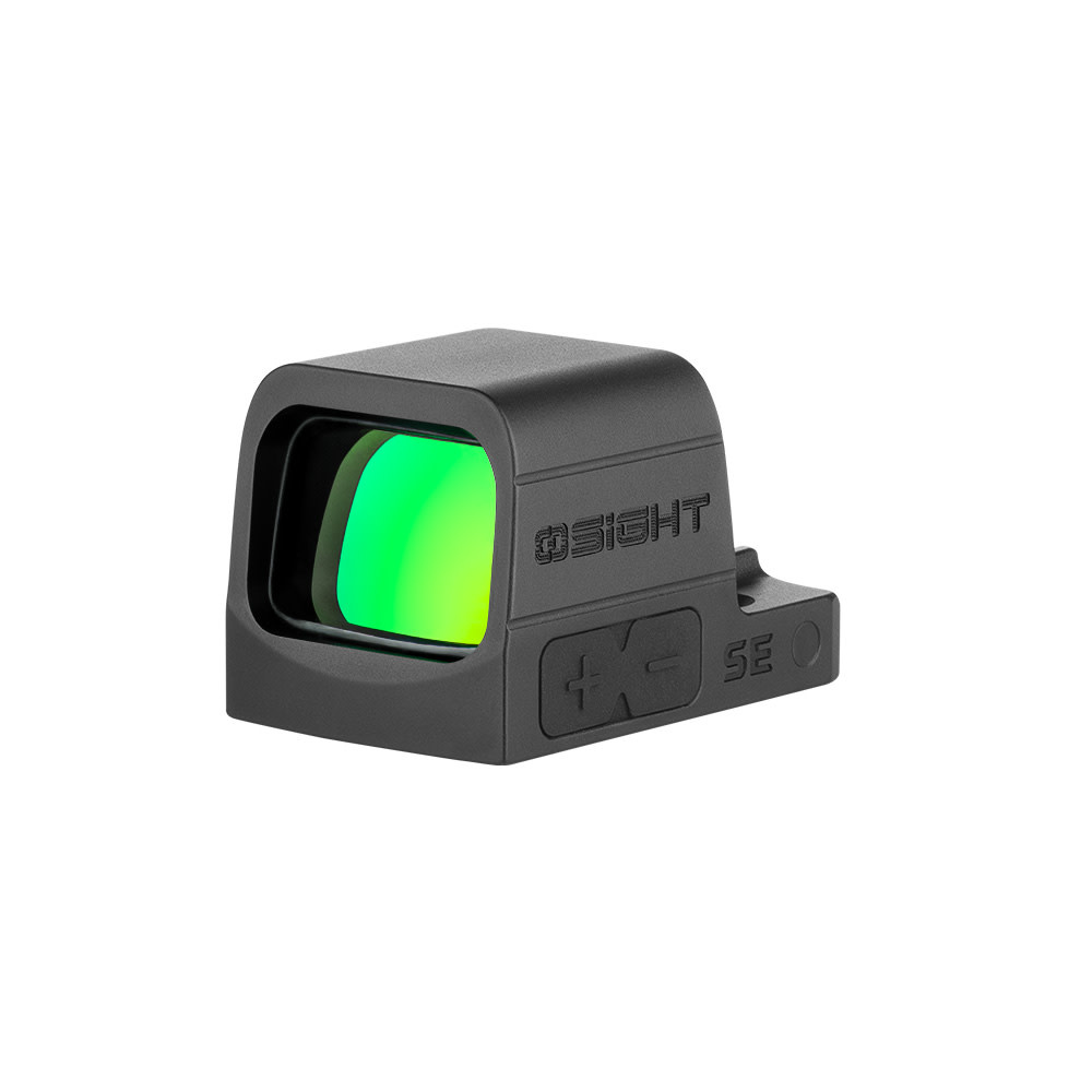 Osight SE 6 MOA Enclosed Optic with RMSc Footprint Green Circle Dot Black