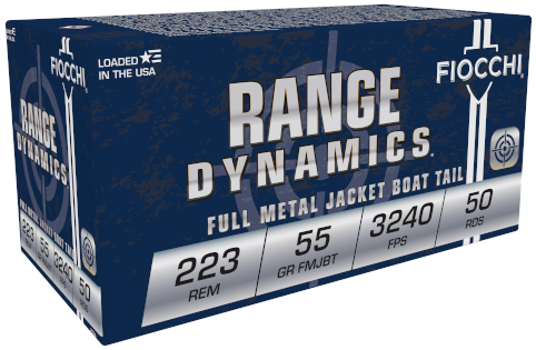 Fiocchi, .223 Rem, 55 Grain, FMJ-BT, 50RD Box