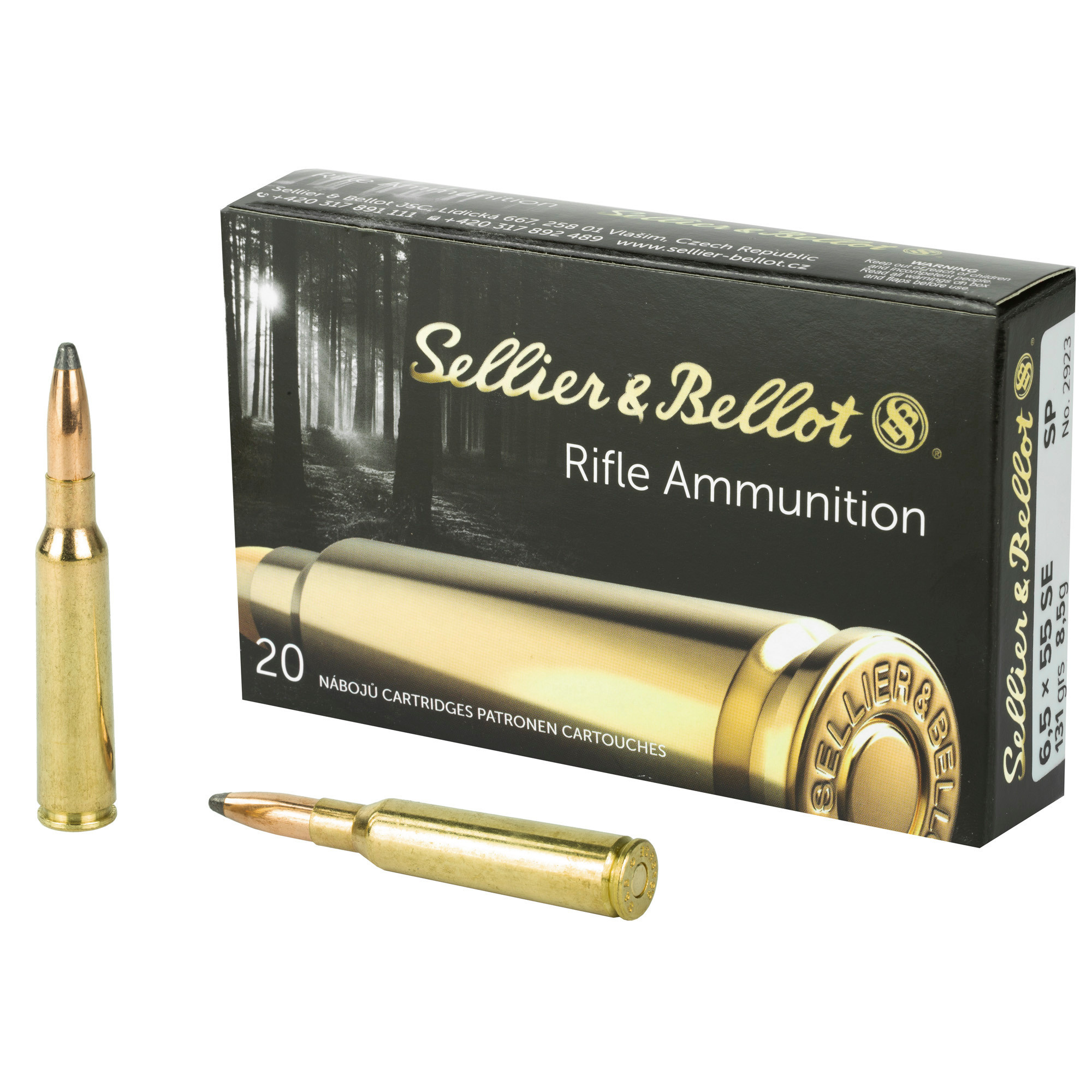 Sellier & Bellot Rifle 6.5X55 Swedish 131gn Soft Point 20rd