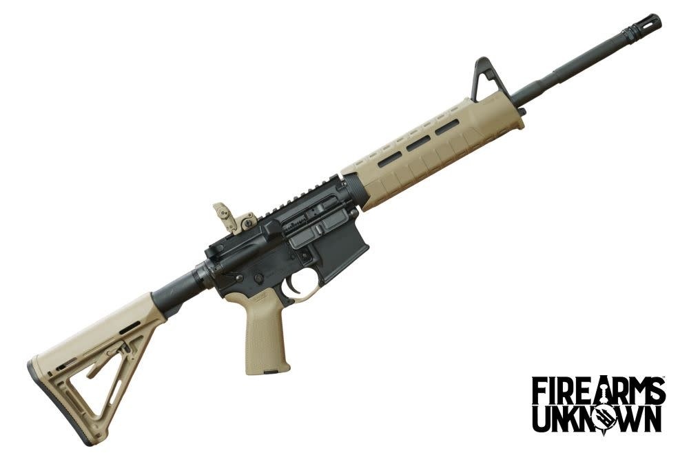 Colt, LE6920, 5.56 NATO, 16", MAGPUL MOE FDE: HG, Stock, Grip, Trigger Guard, & RR MBUS Sight PKG