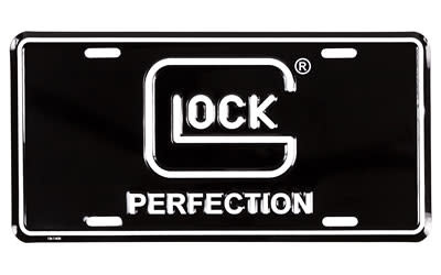 GLOCK, OEM Perfection License Plate, Black & White