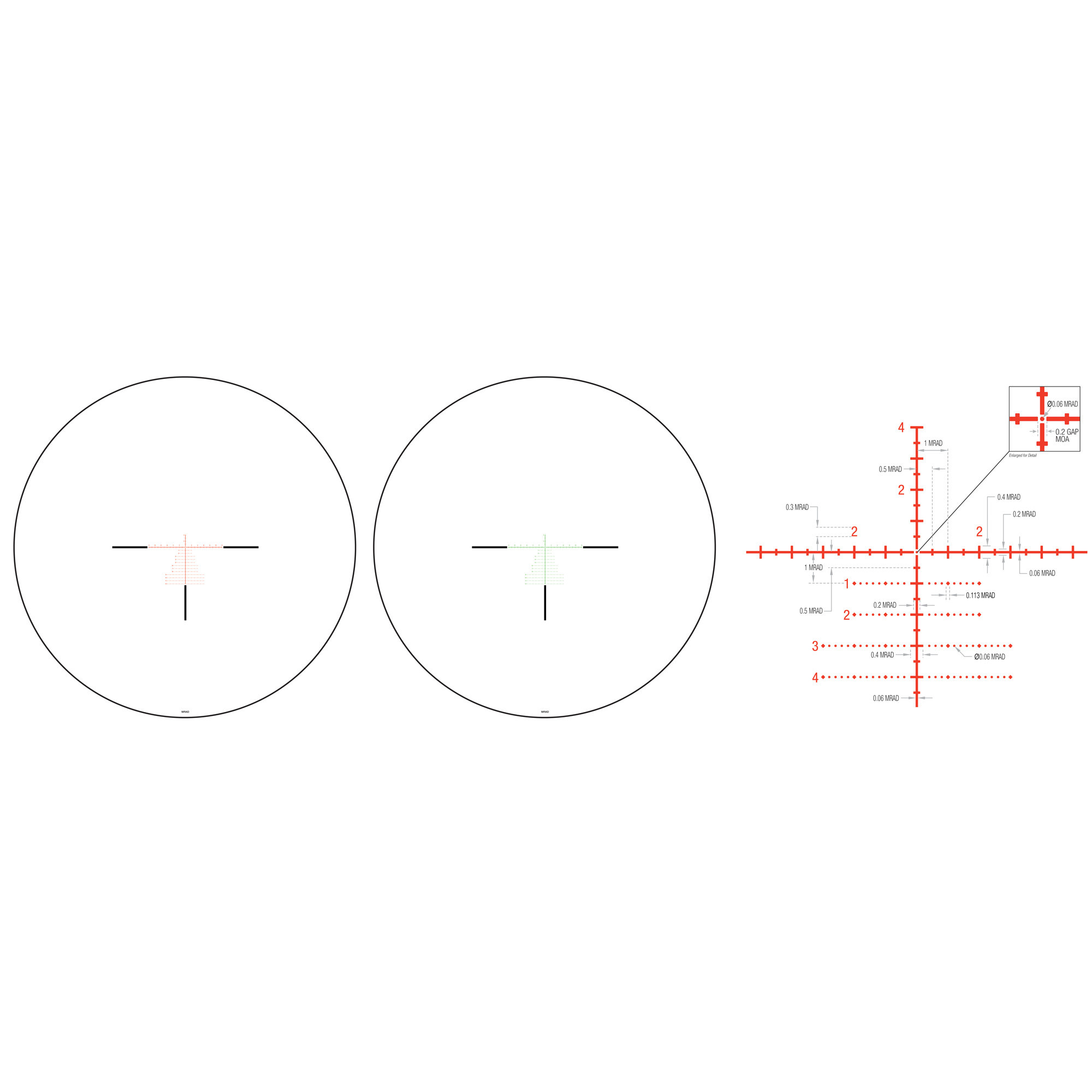 Trijicon, Tenmile 3-18x44mm, FFP, MRAD Precision Tree, 30mm Rifle Scope 3000002