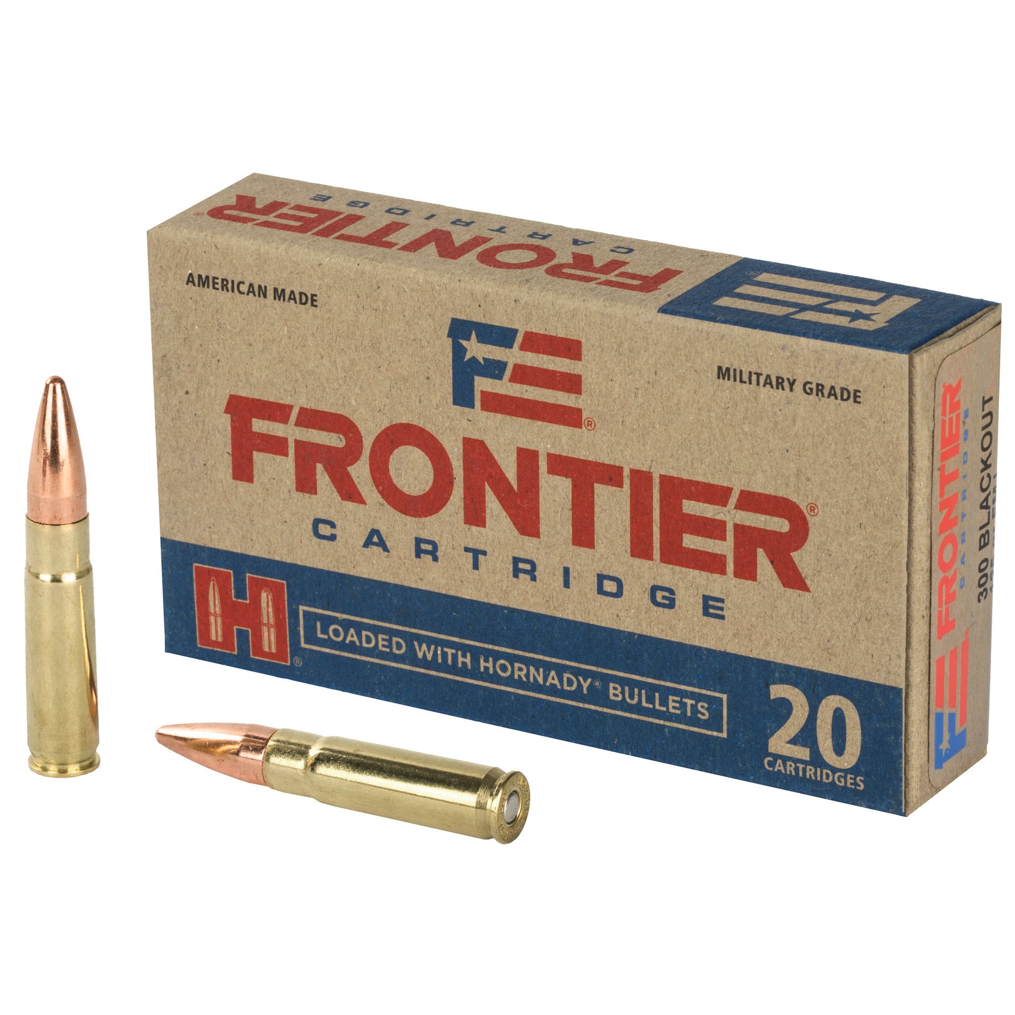 Frontier Cartridge FR400 Rifle 300 Blackout 125 gr Full Metal Jacket (FMJ) 20 Bx