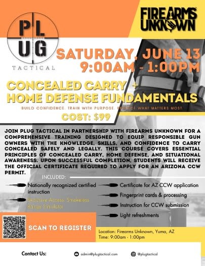 Plug Tactical Arizona Concealed Permit Class