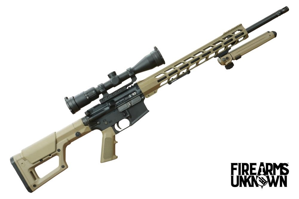 FU FUCA-15 5.56 20" BLK/FDE Rifle w/PRS LITE, Sig BM 3-9X40, Leupold Cantilever, BOG ARCA Mount, Magpul Bi-Pod