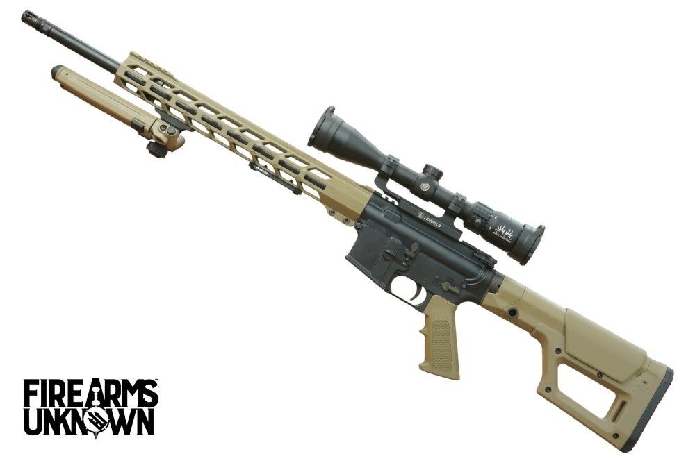 FU FUCA-15 5.56 20" BLK/FDE Rifle w/PRS LITE, Sig BM 3-9X40, Leupold Cantilever, BOG ARCA Mount, Magpul Bi-Pod