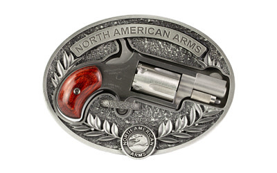 North American Arms, Belt Buckle Mini Revolver, 22LR, 1.125", SS, 5RD, Single Action Revolver