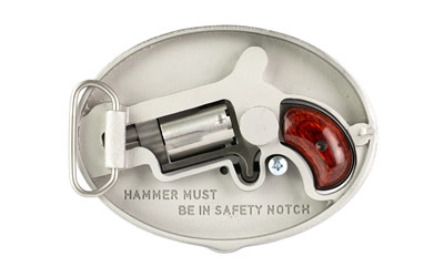North American Arms, Belt Buckle Mini Revolver, 22LR, 1.125", SS, 5RD, Single Action Revolver
