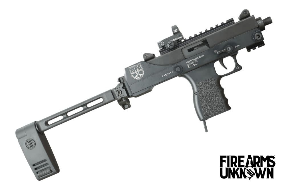 Masterpiece Arms, Defender, 9mm, 6"TB, BLK, (1) 30RD, Pistol w/ Folding Brace & Vortex Red Dot (USED) (MT Consignment)
