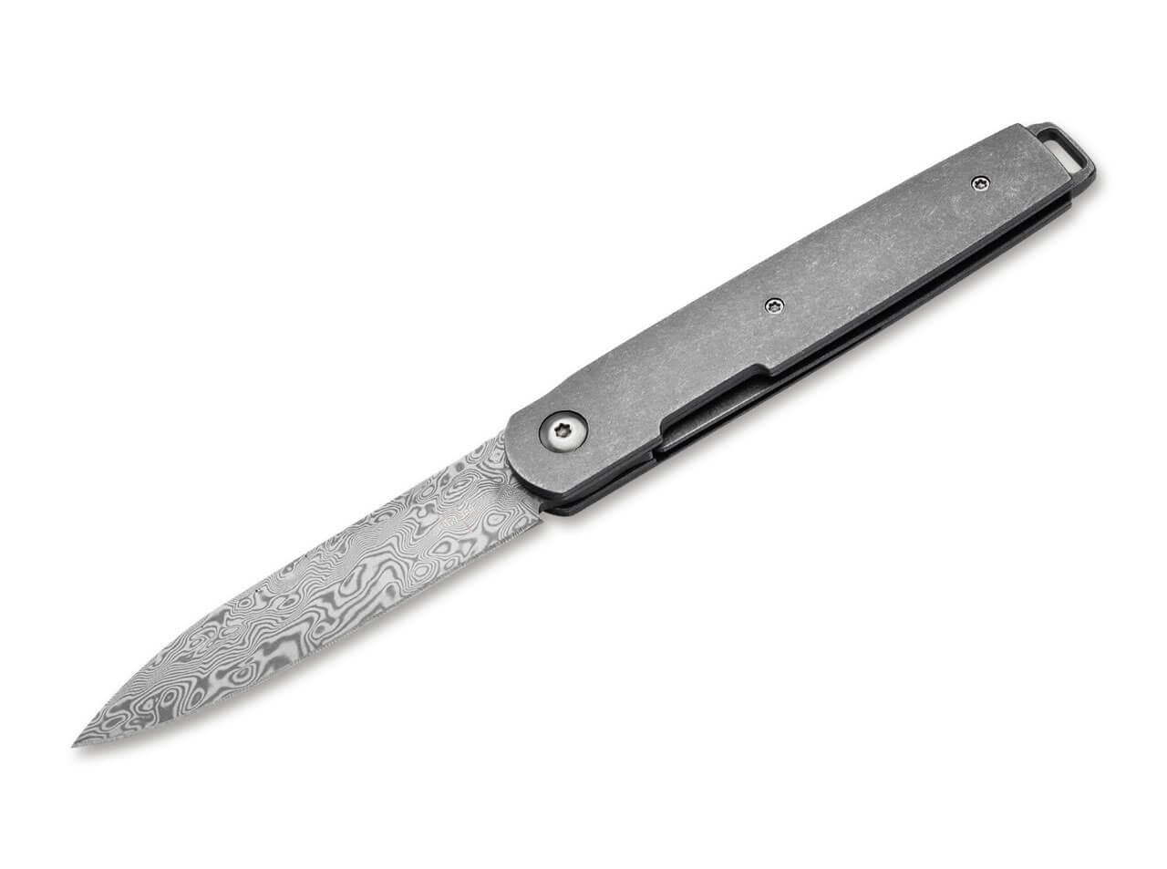 Boker Plus LRF Damascus 3.39" Folding Knife - 01BO174DAM