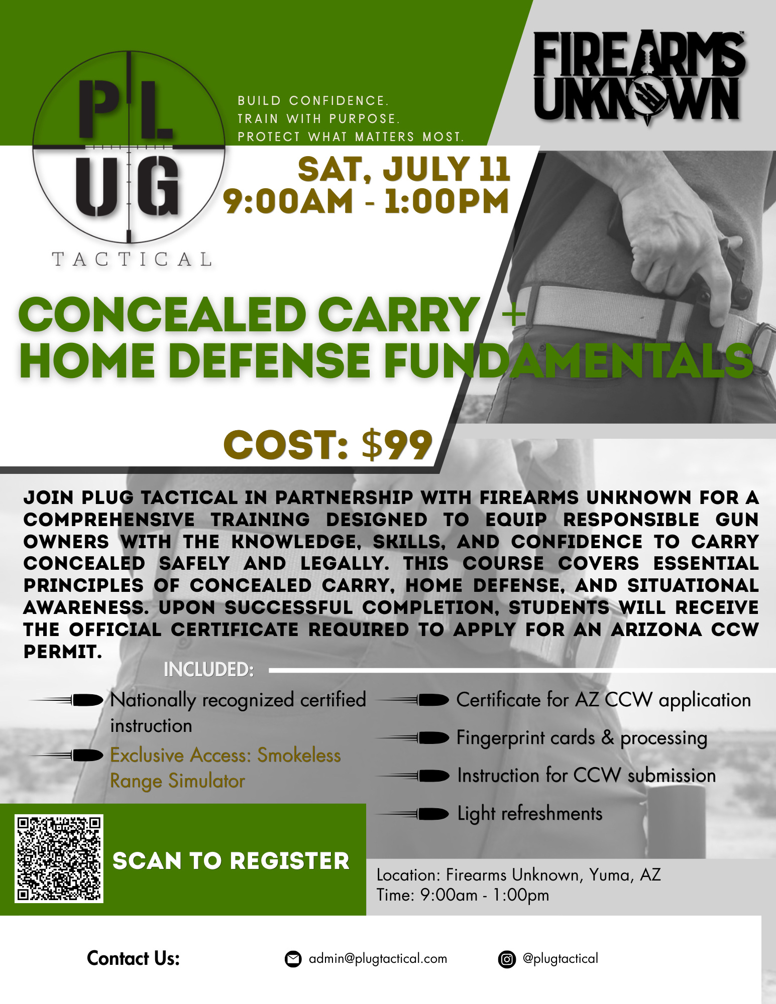 Plug Tactical Arizona Concealed Permit Class