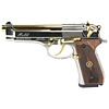 Derya Melik 9MM, 4.9" Nickel/Gold/ Mohogany 17RD Pistol