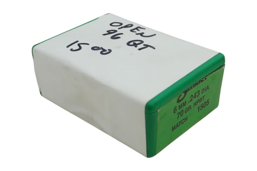 Sierra Bullets 6mm/.243 Cal 70 Grain HPBT Projectile Match 96ct.(OPEN BOX)