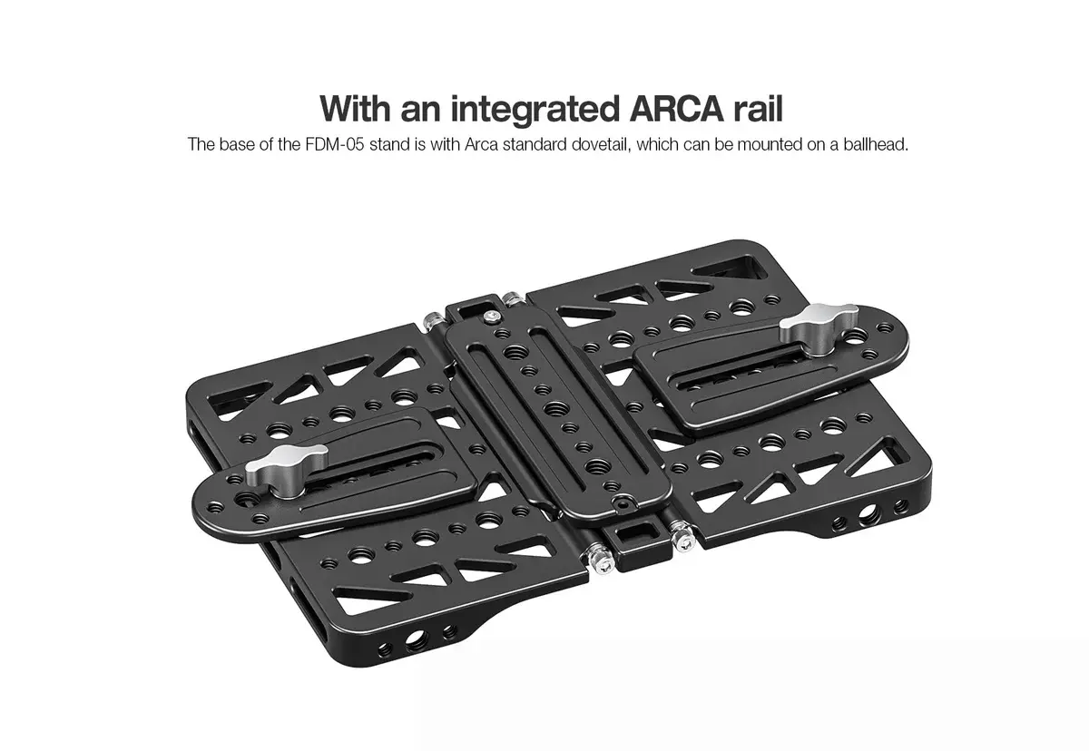Leofoto Foldable Tac Table | Integrated Arca Rail | 1/4" and 3/8" Mounting (FDA-05)