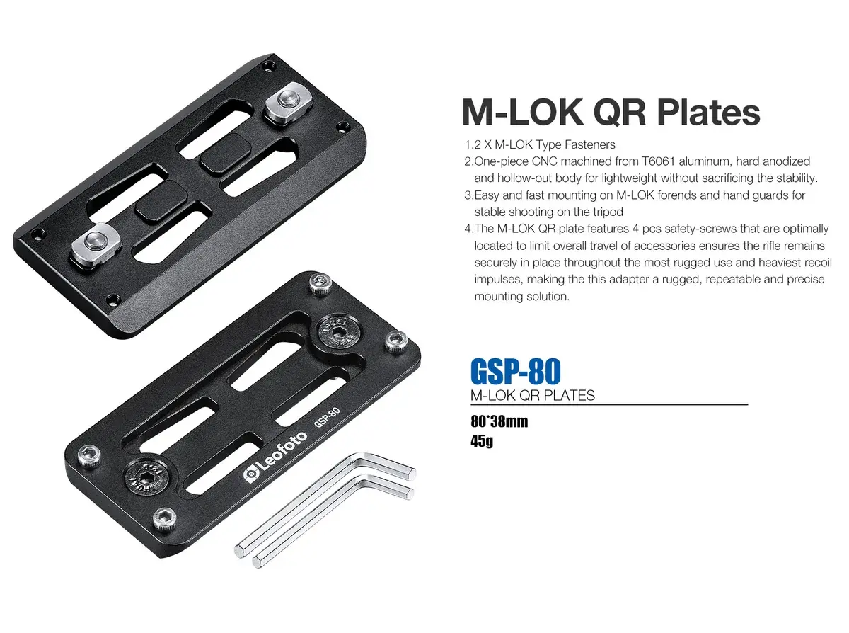 Leofoto M-LOK QR Plates Arca (GSP-80)