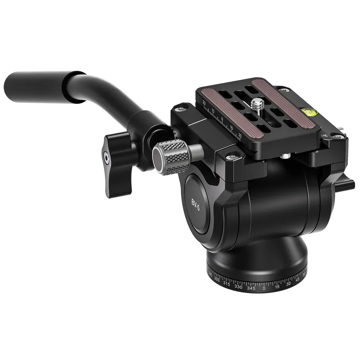 Leofoto Mini Fluid Head for Optics, Shorter Handle, Arca Compatible (BV-5B )