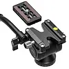 Leofoto Mini Fluid Head for Optics, Shorter Handle, Arca Compatible (BV-5B )