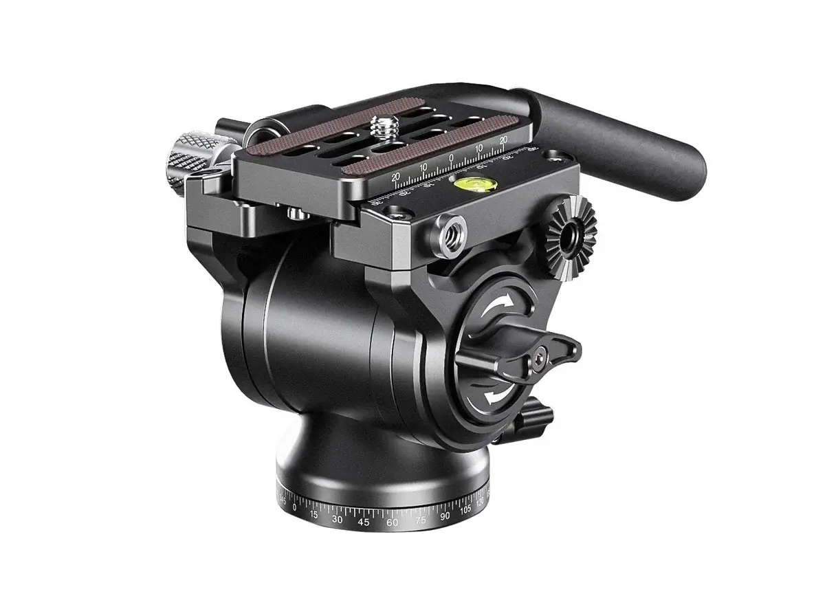 Leofoto Mini Fluid Head for Optics, Shorter Handle, Arca Compatible (BV-5B )