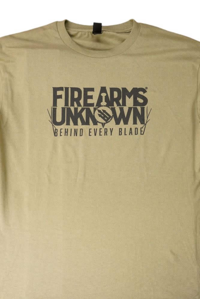 Firearms Unknown "Behind Every Blade" Coyote Brown Long Sleeve T-Shirt Large