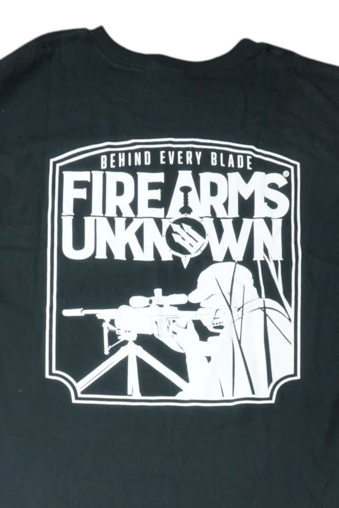 Firearms Unknown "Behind Every Blade" Black T-Shirt Medium