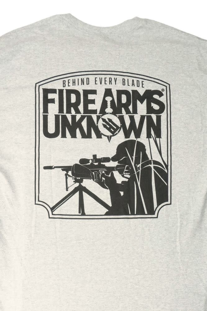 Firearms Unknown "Behind Every Blade" Grey Long Sleeve T-Shirt XXL