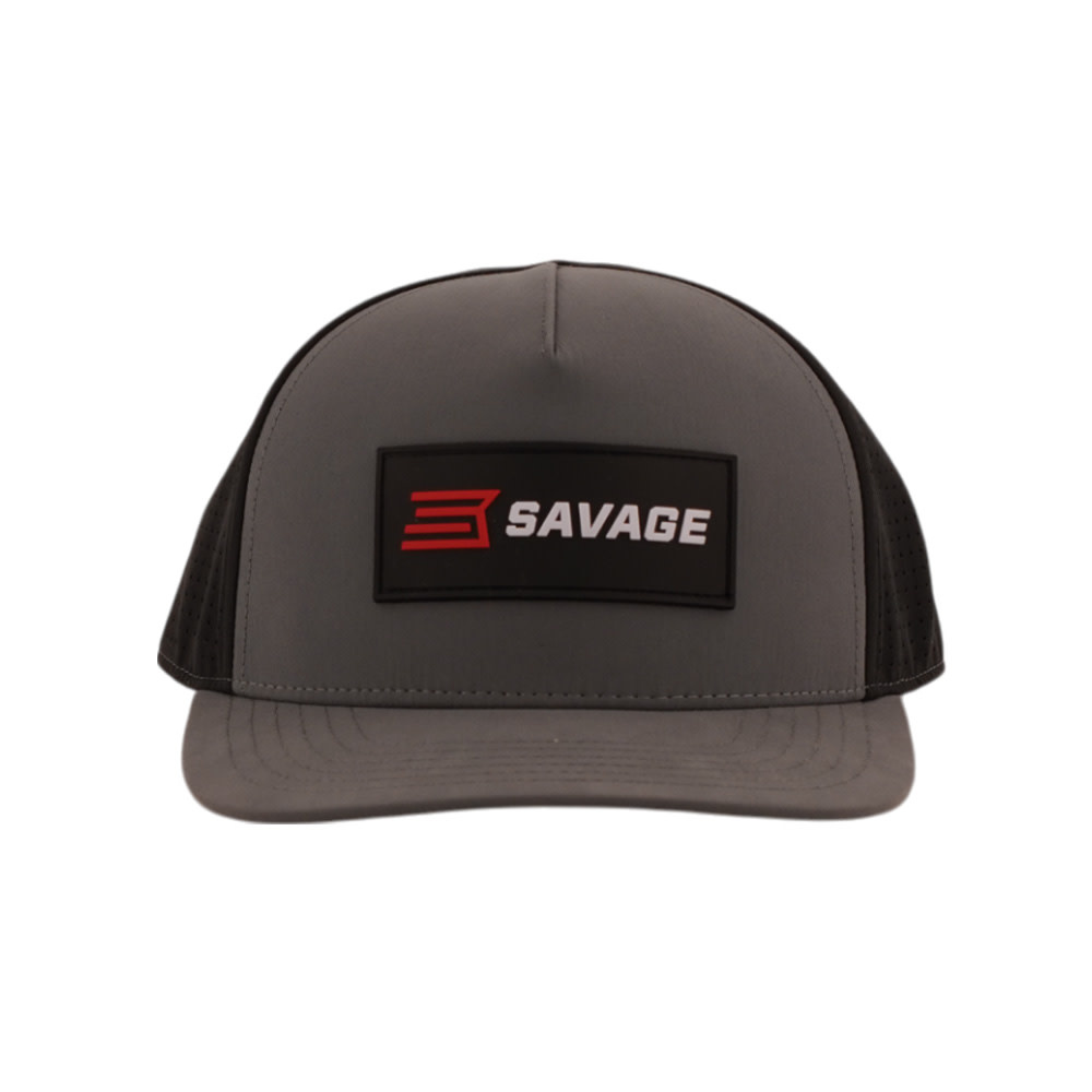 Savage Arms Grey / Black Microfiber Mesh Hat
