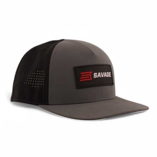 Savage Arms Grey / Black Microfiber Mesh Hat