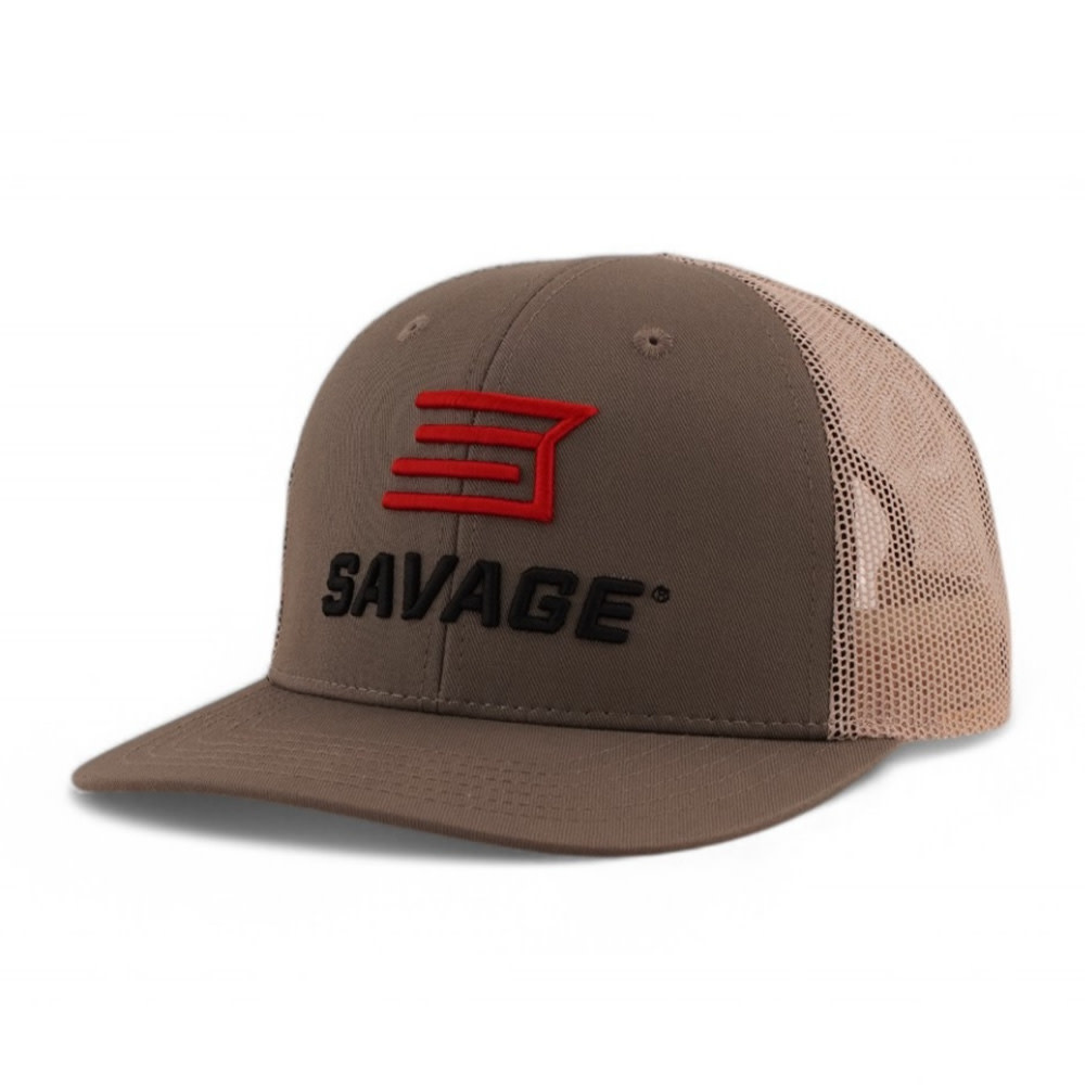Savage Arms 3D Puff Putty / Tan Mesh Trucker Hat