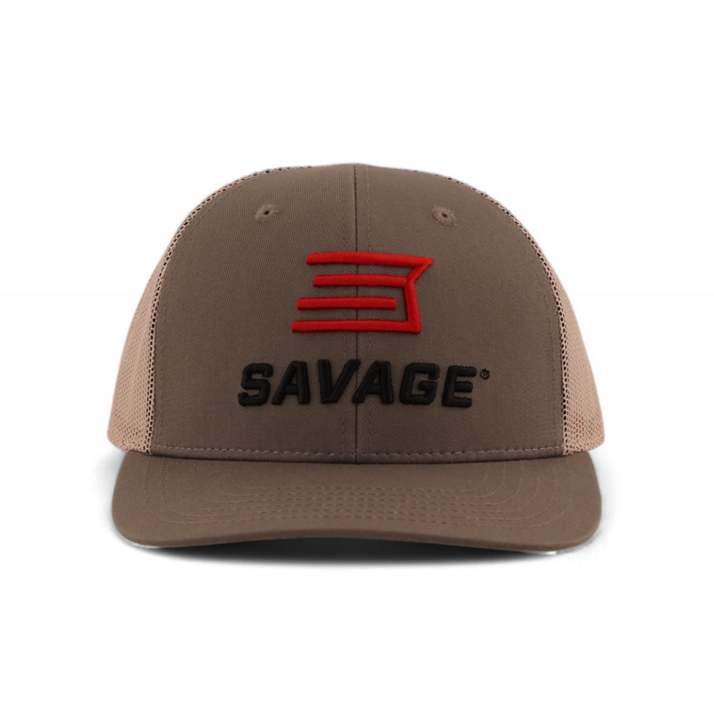 Savage Arms 3D Puff Putty / Tan Mesh Trucker Hat