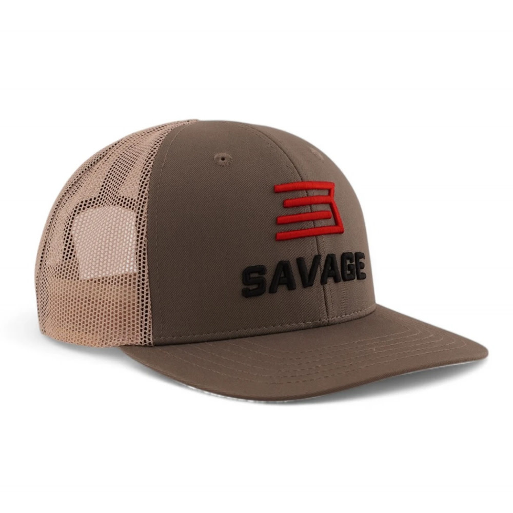 Savage Arms 3D Puff Putty / Tan Mesh Trucker Hat