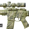 FU ZERO 5.56 16" , 30RD Rifle w/ Trijicon Ascent, Cerakote FDE/Desert Sand/BLK Full Camo, ARCA Rail, MBUS