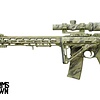 FU ZERO 5.56 16" , 30RD Rifle w/ Trijicon Ascent, Cerakote FDE/Desert Sand/BLK Full Camo, ARCA Rail, MBUS