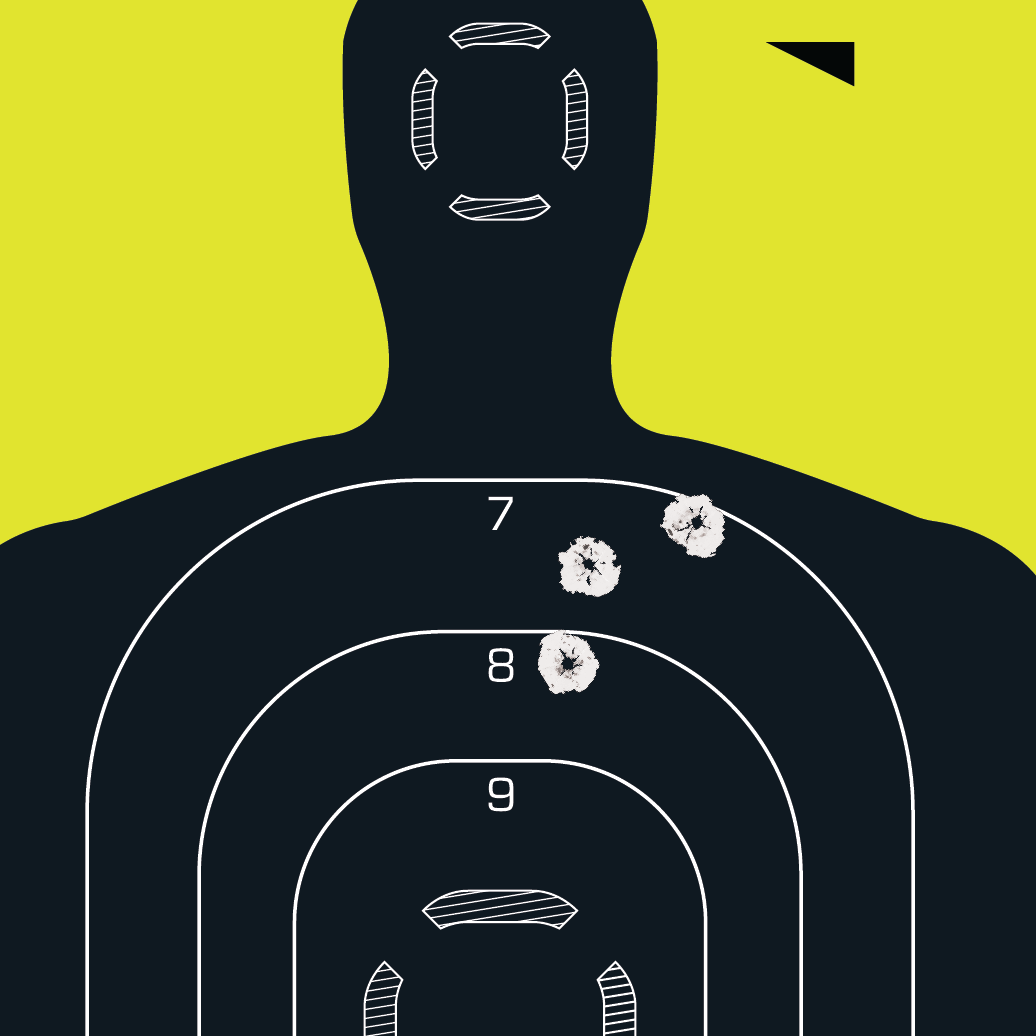 Allen EZ AIM 12"x18" Silhouette Adhesive Splash   Reactive Paper Shooting Targets 5 PK