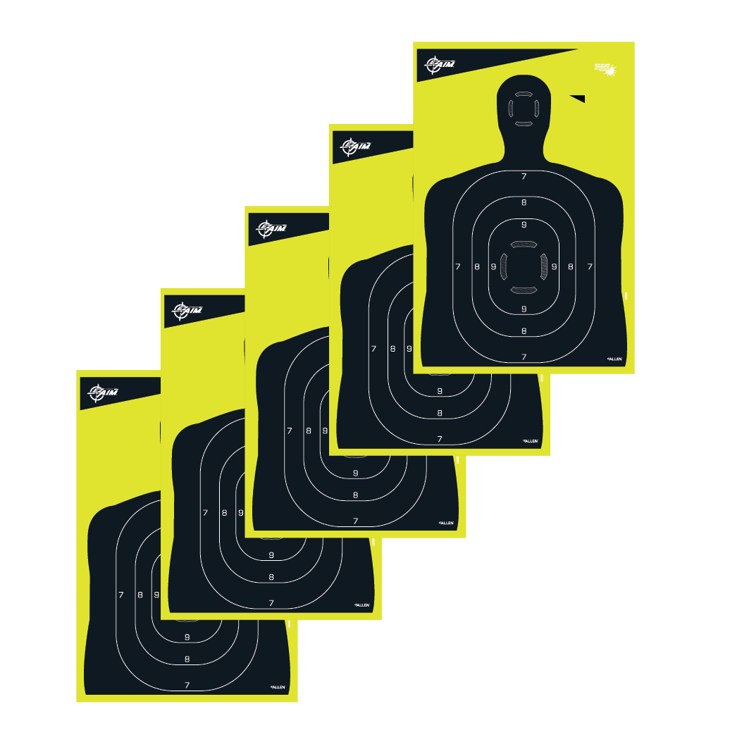 Allen EZ AIM 12"x18" Silhouette Adhesive Splash   Reactive Paper Shooting Targets 5 PK