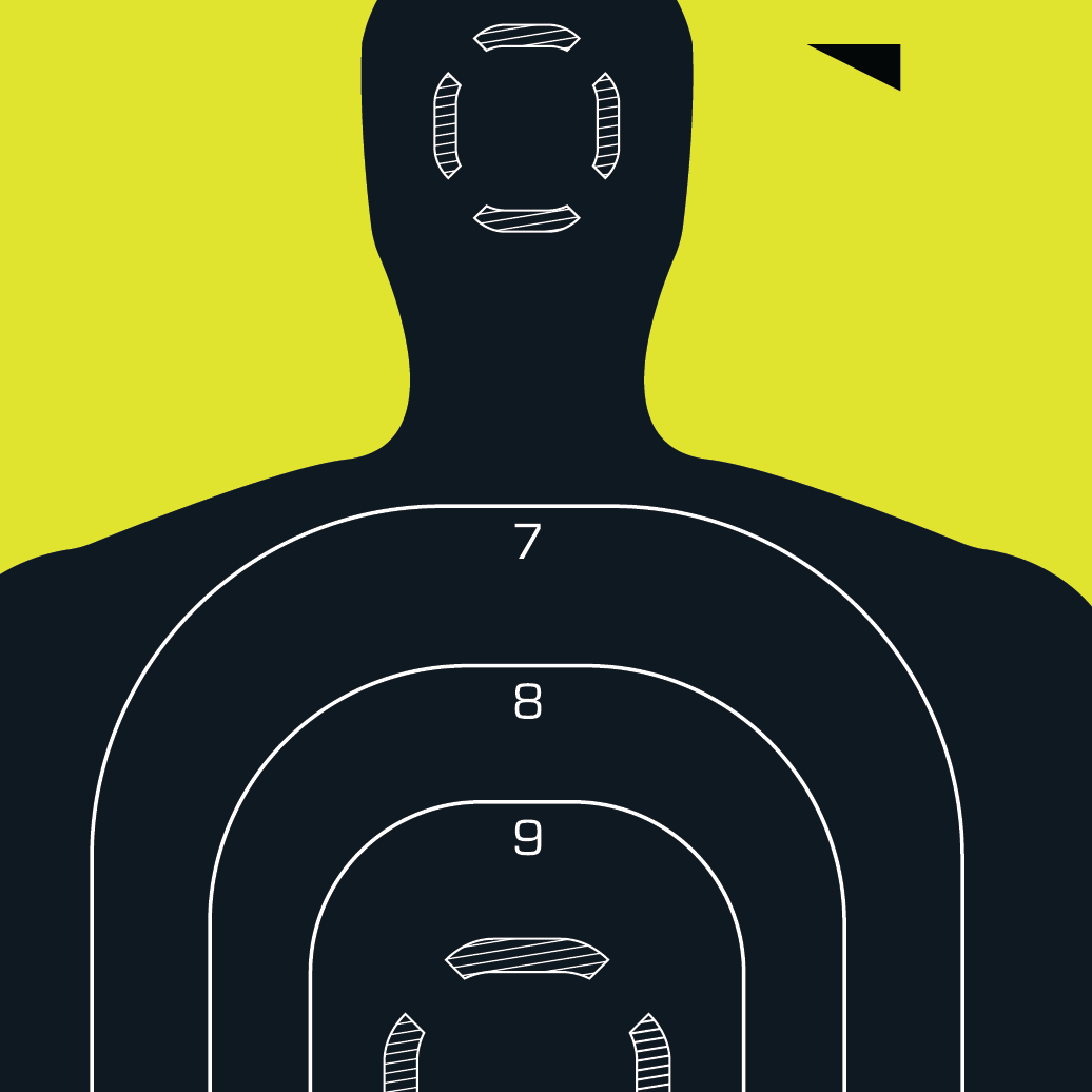 Allen EZ AIM 12"x18" Silhouette Adhesive Splash   Reactive Paper Shooting Targets 5 PK