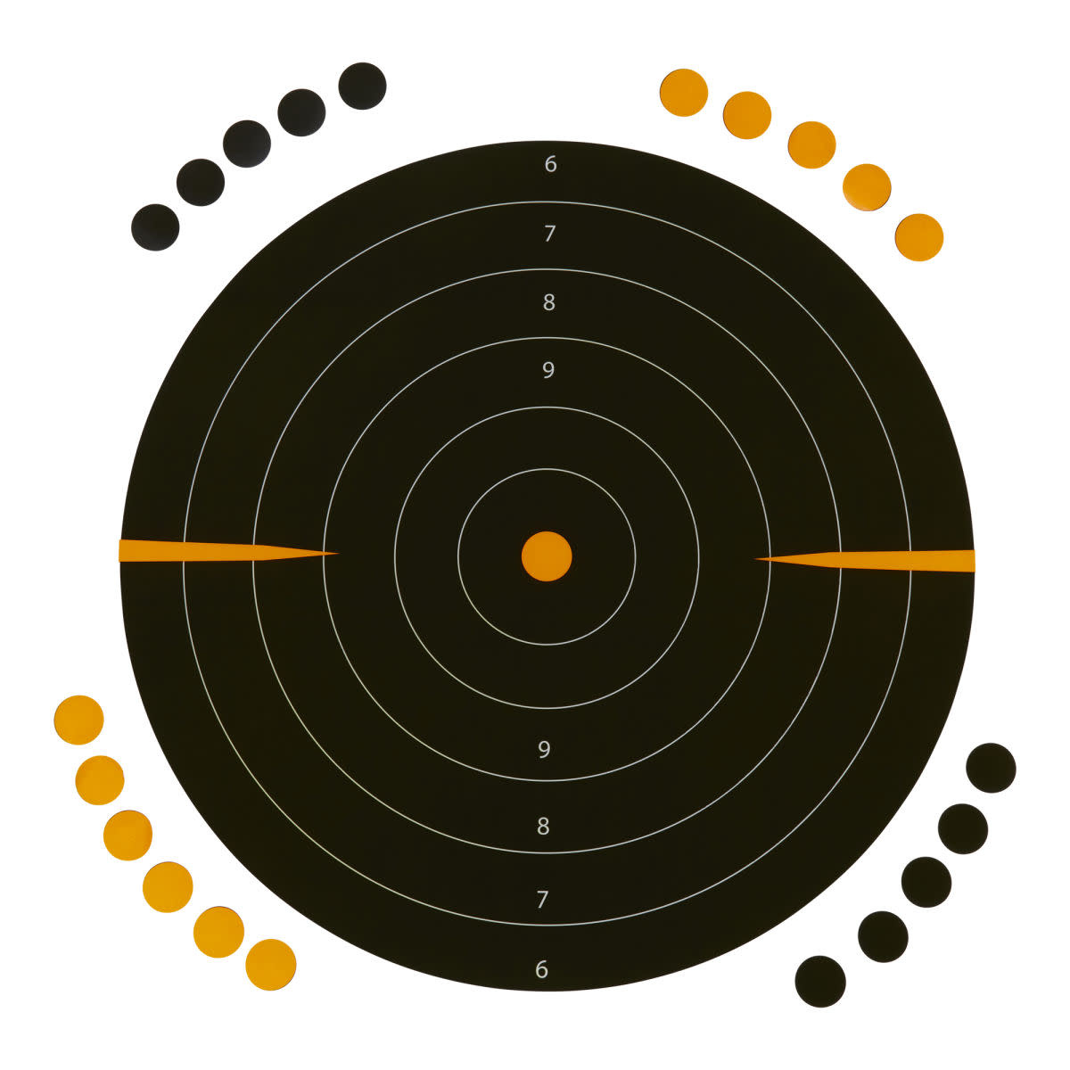 Allen EZ AIM 16x16" Bullseye Adhesive Splash Reactive Paper Shooting Targets 5 PK