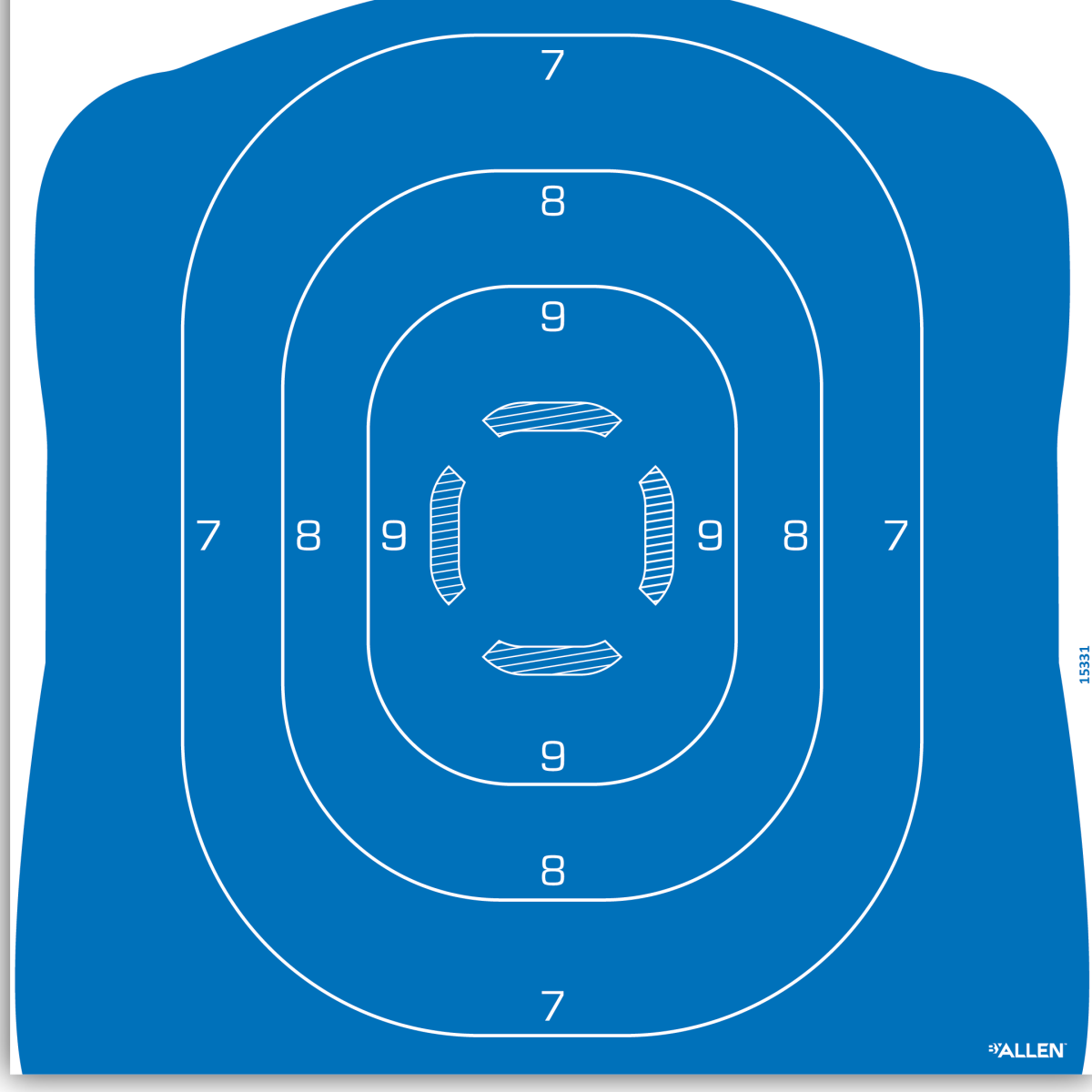 Allen EZ AIM  23"x35" Blue Silhouette Paper Shooting Targets 4PK