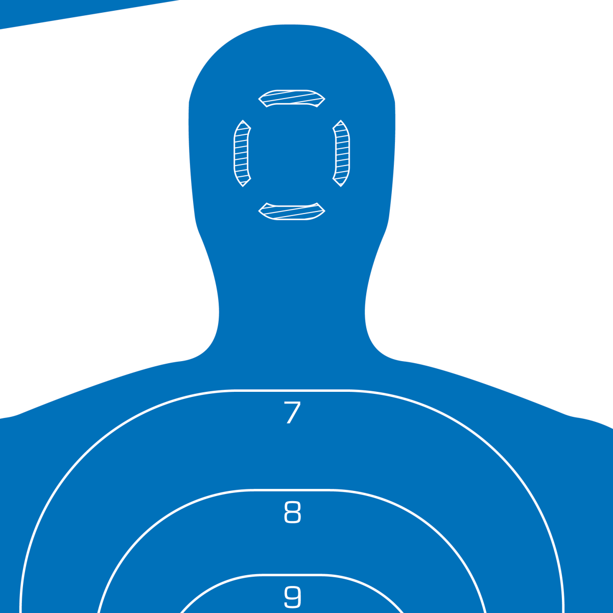 Allen EZ AIM  23"x35" Blue Silhouette Paper Shooting Targets 4PK
