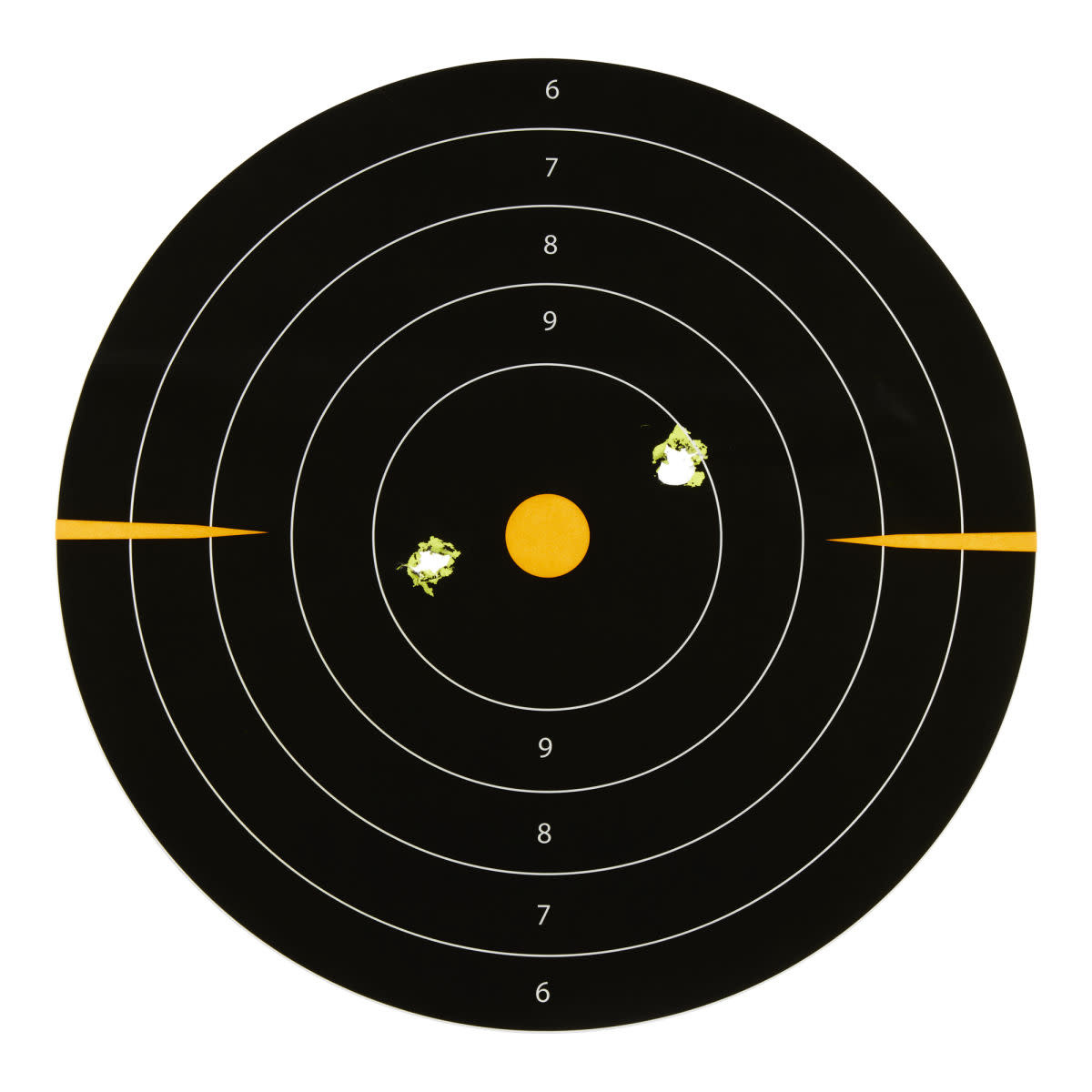Allen EZ AIM Adhesive 12" Bullseye Splash Reactive Paper Target 5 PK