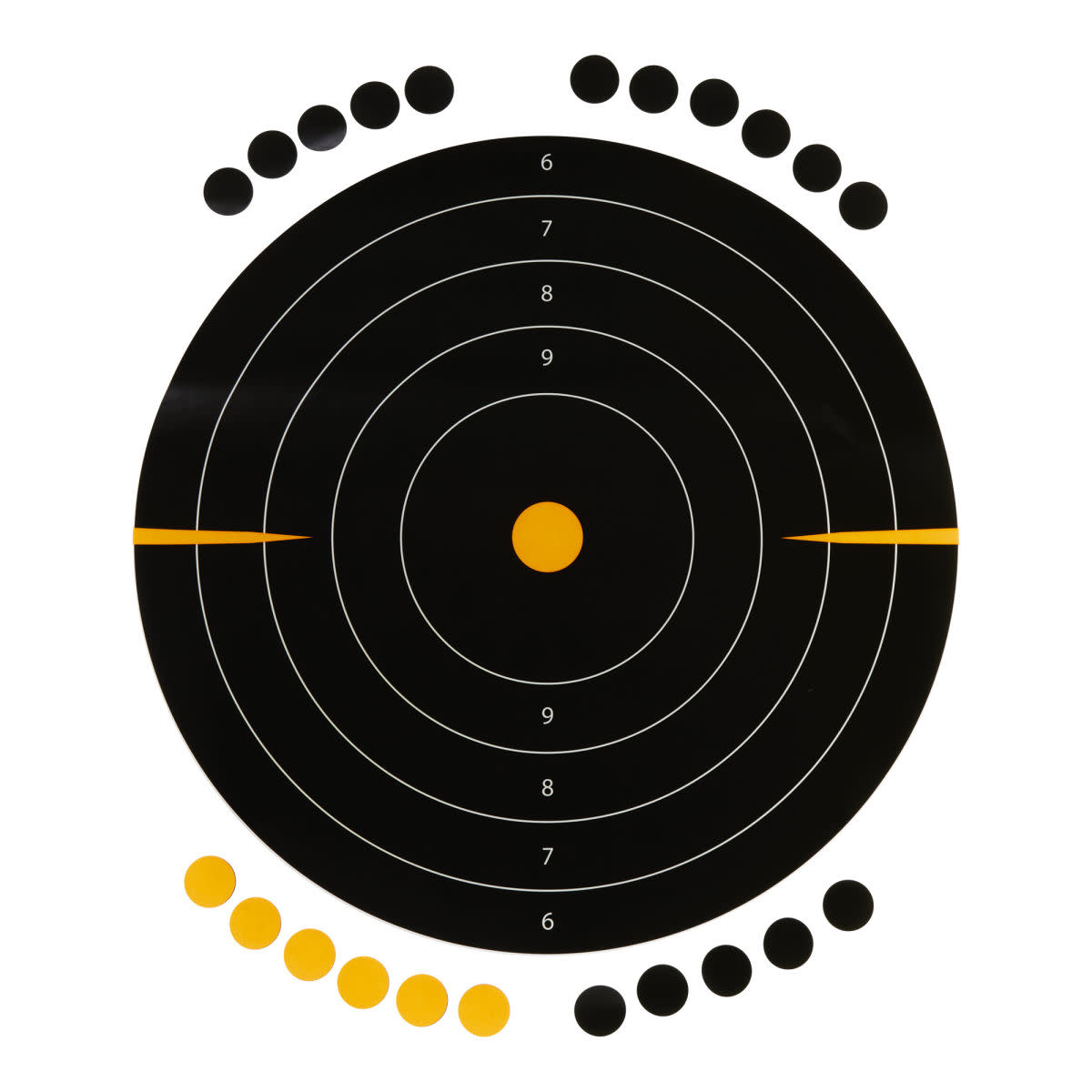 Allen EZ AIM Adhesive 12" Bullseye Splash Reactive Paper Target 5 PK