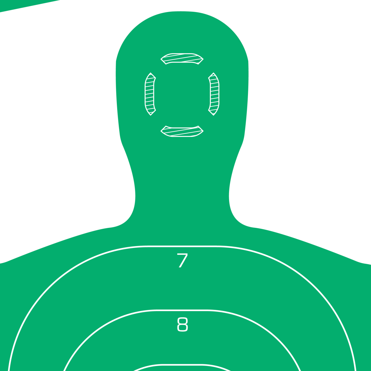 Allen EZ AIM High Contrast Green Paper Shooting Target 12x18 10 PK