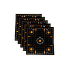 Allen EZ AIM Adhesive 12" Sight-In Grid Splash Reactive Paper Shooting Targets  5PK