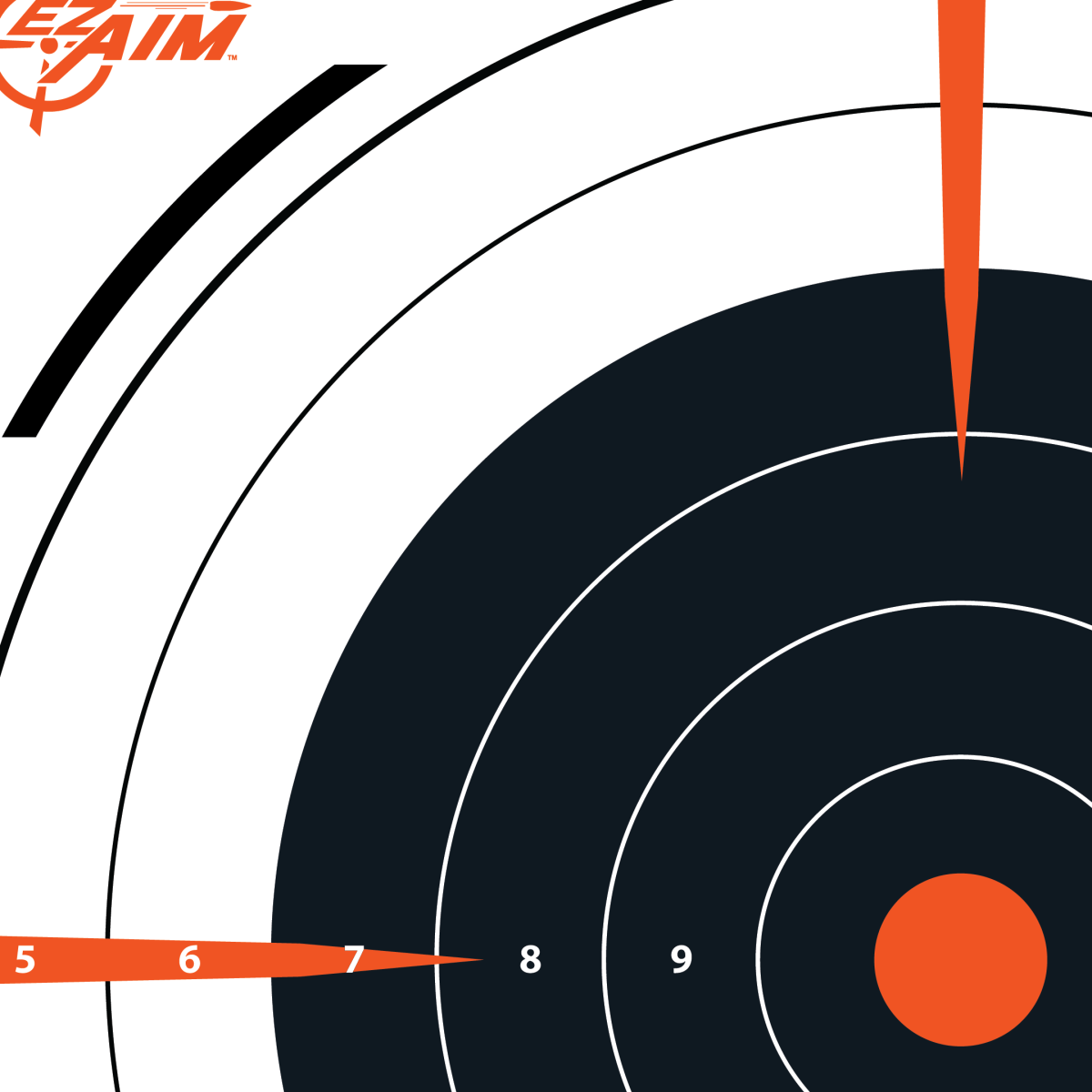 Allen EZ AIM Non-Adhesive 12" Bullseye Paper Shooting Target 13PK