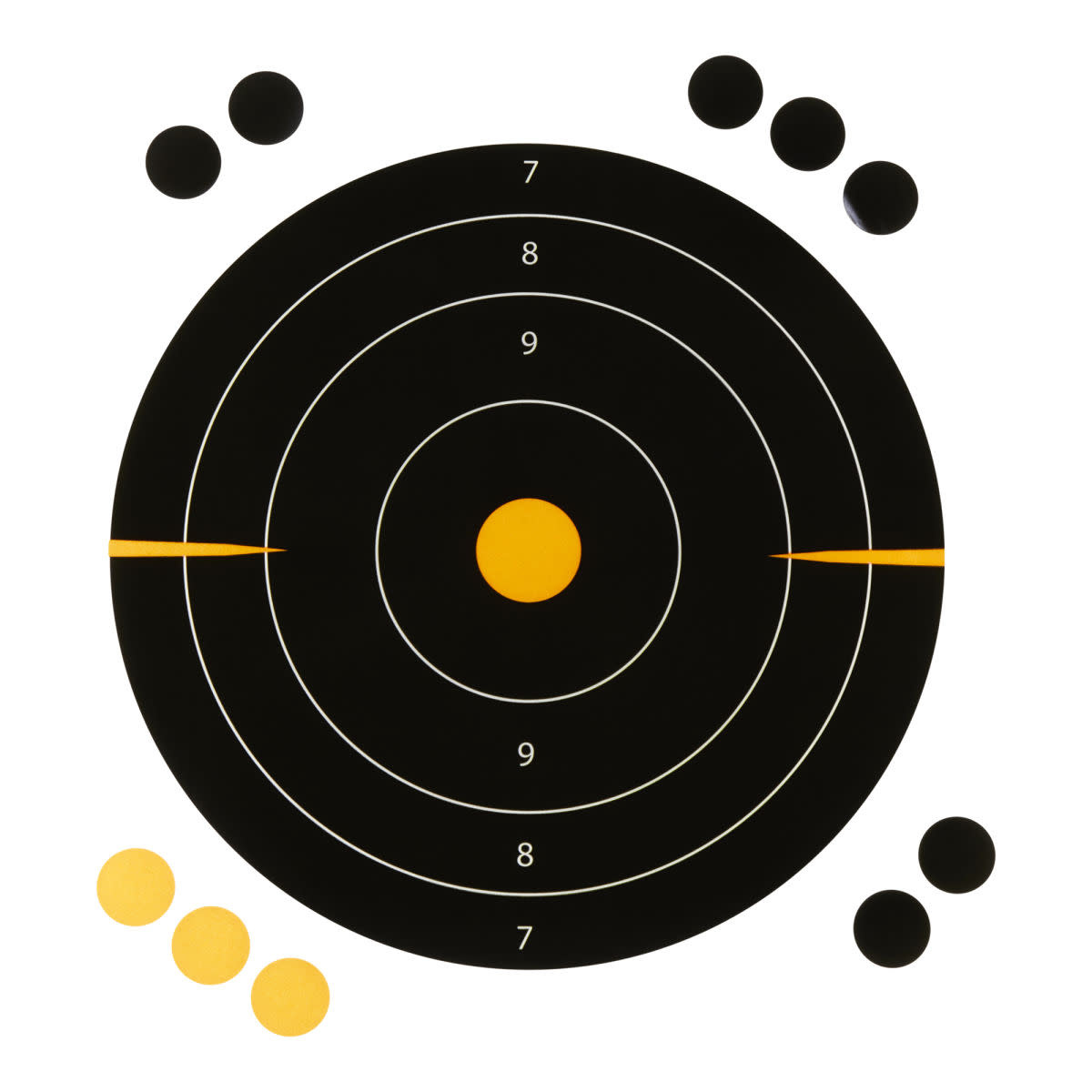Allen EZ AIM Adhesive 8" Bullseye Splash Reactive Paper Shooting Targets 30PK