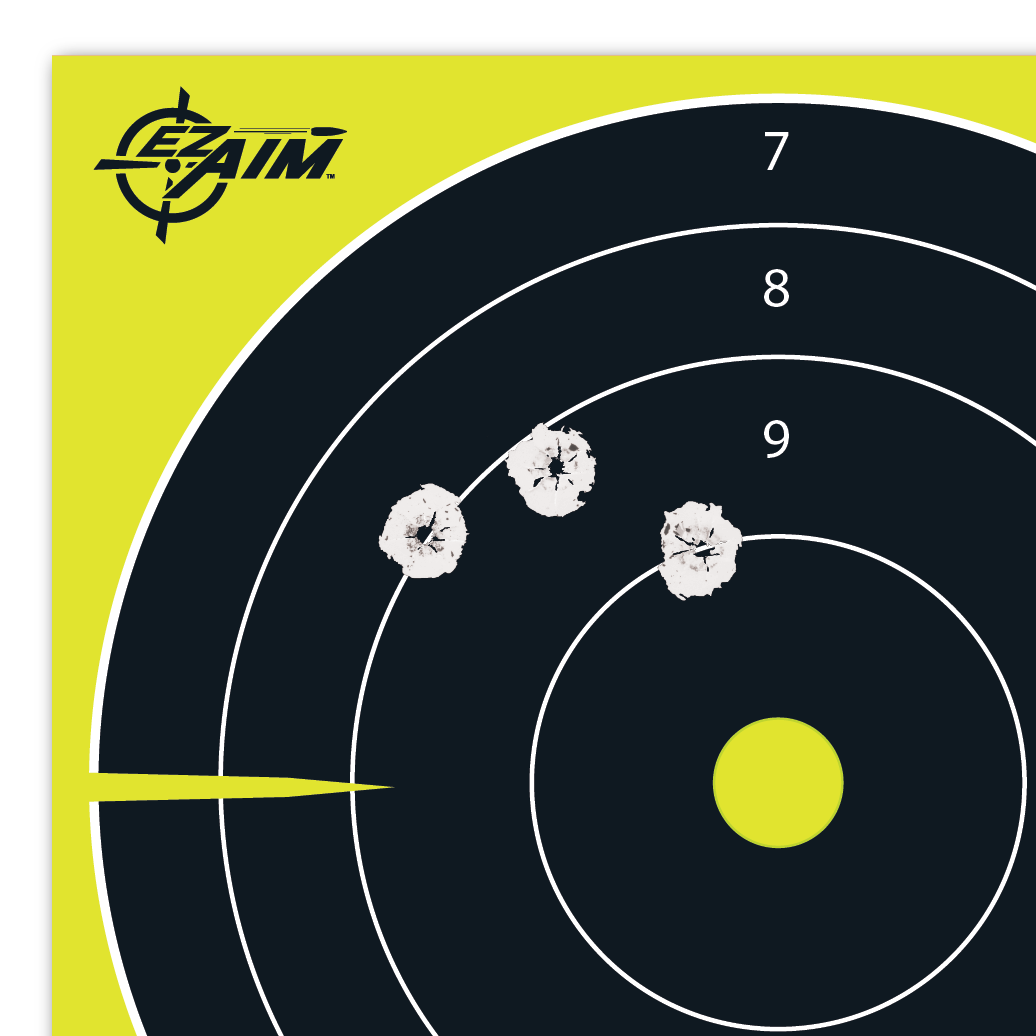 Allen EZ AIM Non-Adhesive 8"x8"Bullseye Splash Reactive Paper Shooting Targets 25 Pack