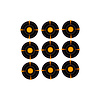 Allen EZ AIM Adhesive (9) 2"Bullseye Splash Reactive Paper Shooting Targets 12PK