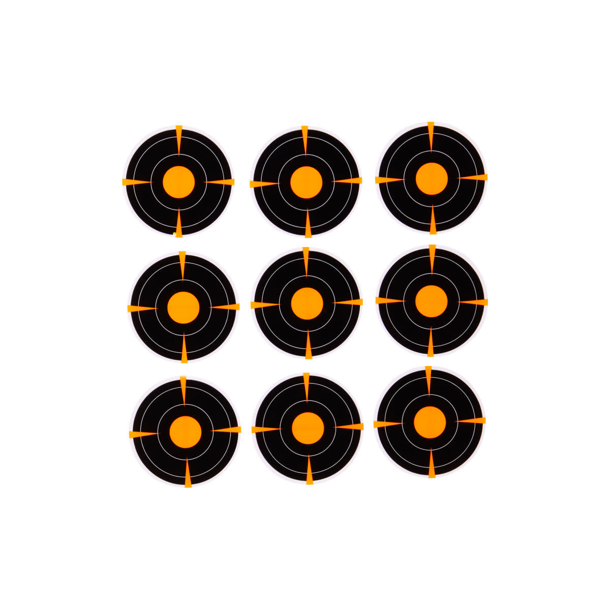 Allen EZ AIM Adhesive (9) 2"Bullseye Splash Reactive Paper Shooting Targets 12PK